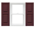 Raised Panel Vinyl Shutters (1 Pair) 14.75 x 67 Bordeaux Q35398