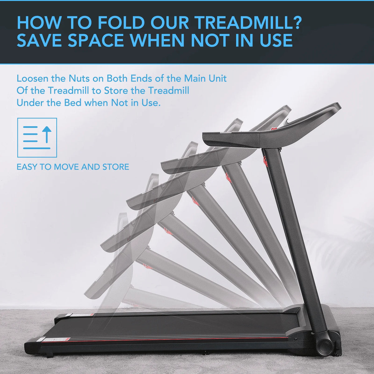 Folding Bluetooth Treadmill D8668