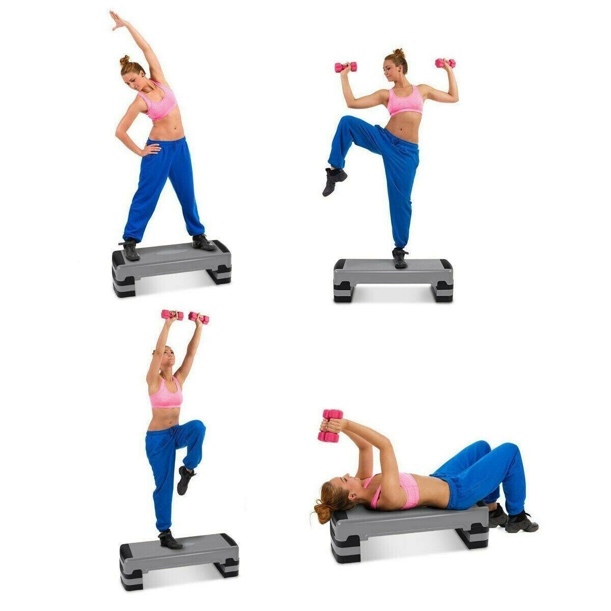 Adjustable Exercise Stepper with Risers R9886