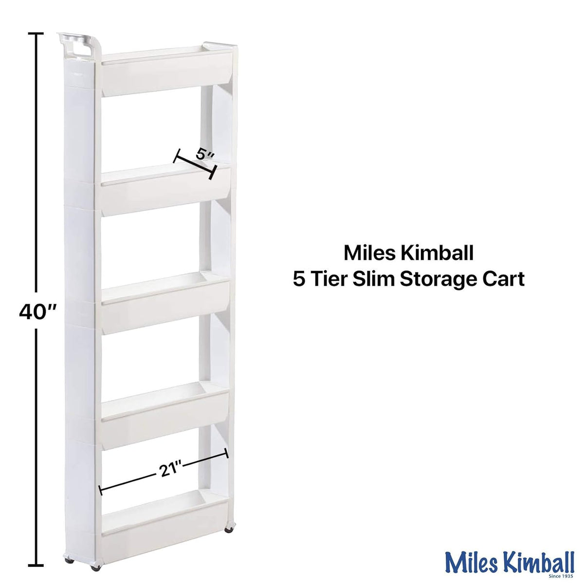 Slim Storage Cart 5 Tier F7327