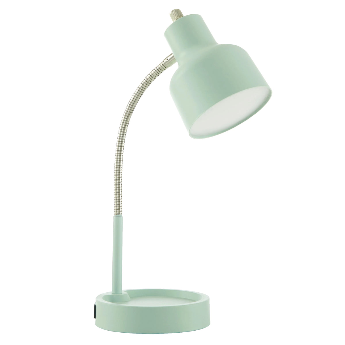 LED Desk Lamp with AC Outlet, Matte Black G558594