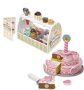 Wooden Scoop and Serve Ice Cream Counter (28 Pcs) Play Food and Accessories Z17417
