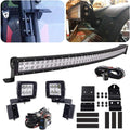 LED Light Bar Mount Windshield Kit 50 288W Curved Front Pillar Side 2x 18W 3 Cube Lights Brackets w/ 2x Wiring Kit Full Size Pro-Fit Cage Upper For 2013-2021 Polaris Ranger XP 1000 900 570 P3205