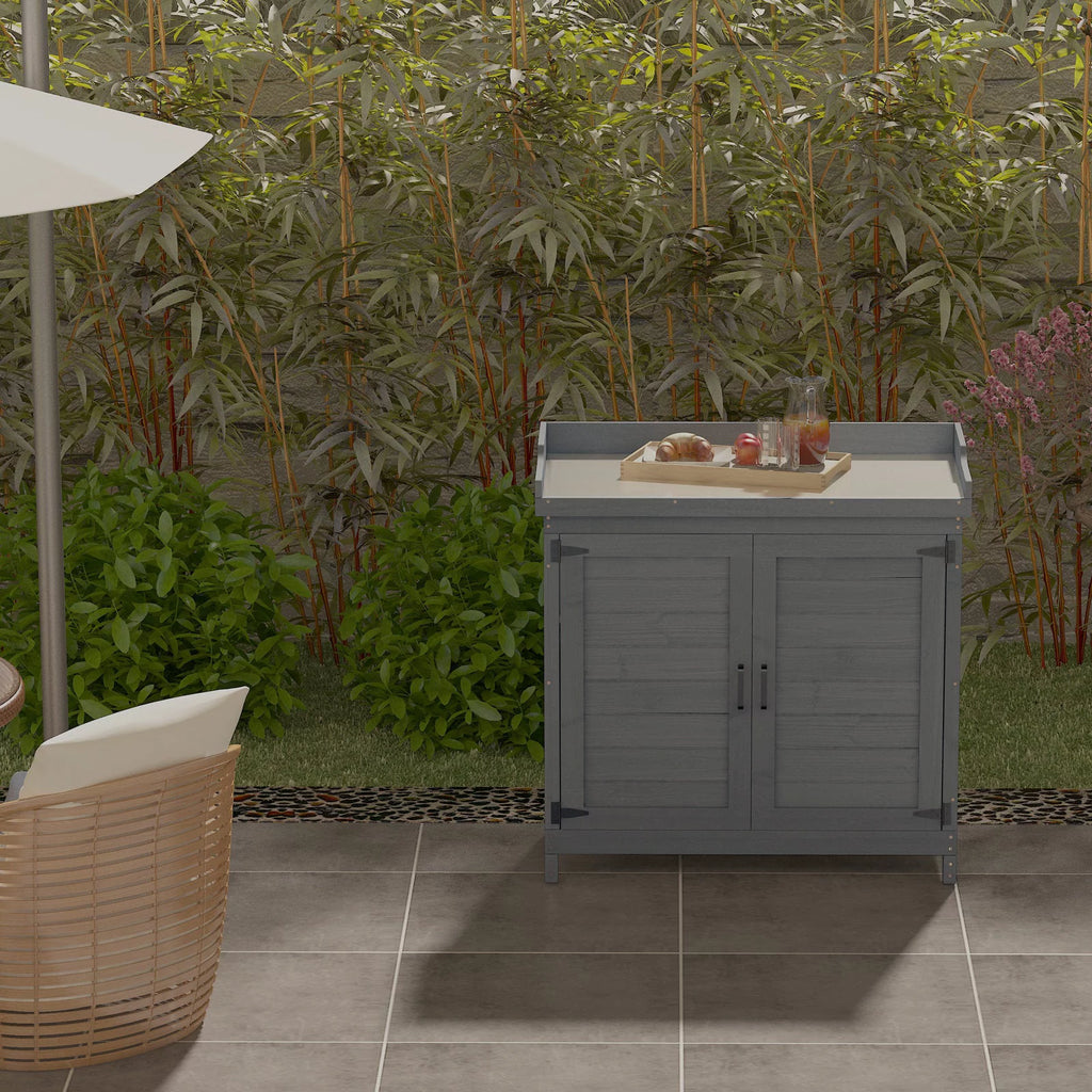 Wooden Potting Bench Storage Box Z52917
