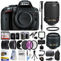 Nikon D5300 D5600 DSLR Digital Camera with AF-P 18-55mm VR 55-200mm VR Lens 128GB MC Case Battery Charger F367342