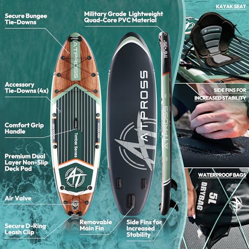 11'6"x35" Inflatable Stand Up Paddle Board 450LBS Weight Capacity Non-Slip Deck C820109