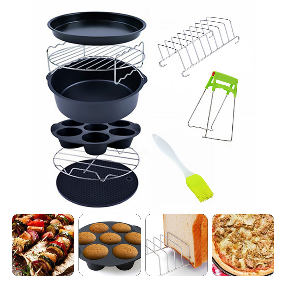 Air Fryer Accessories Set Kitchen Food Rack Basket Mould Cake Q619