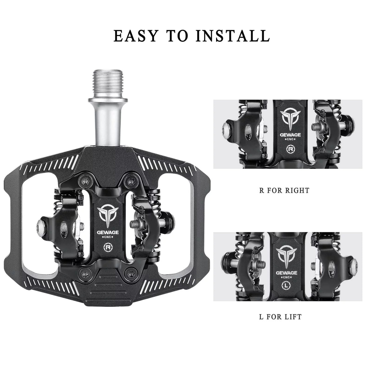 SPD Clipless Bike Pedals 9/16” H1653