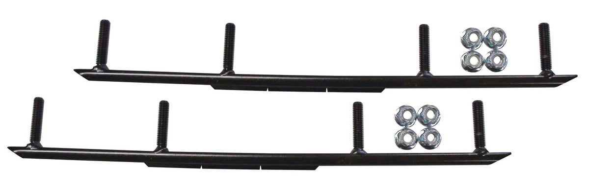 Blue MTX Snowmobile Skis with 10" Round Bars Complete Kit K421480