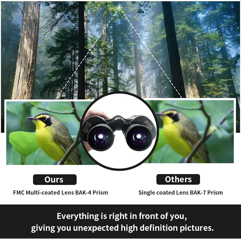 10x50 Waterproof Binoculars with Case and Strap L478966