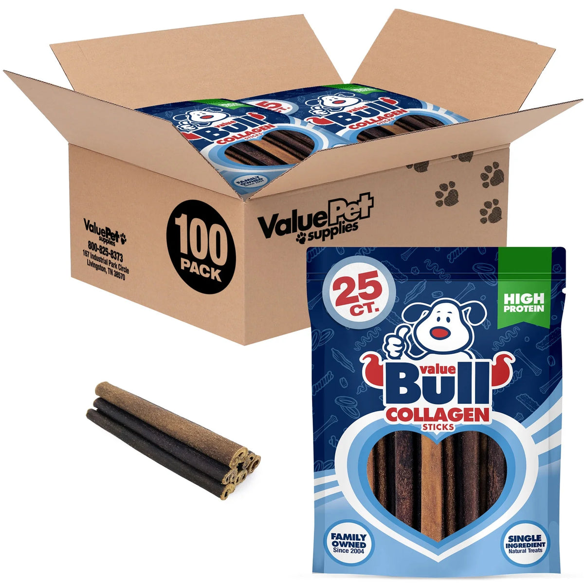 Beef Dog Chews 6" Medium 100 Count R326111