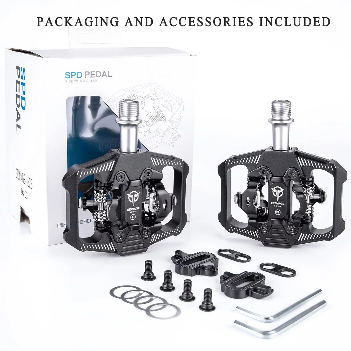 SPD Clipless Bike Pedals 9/16” H1653