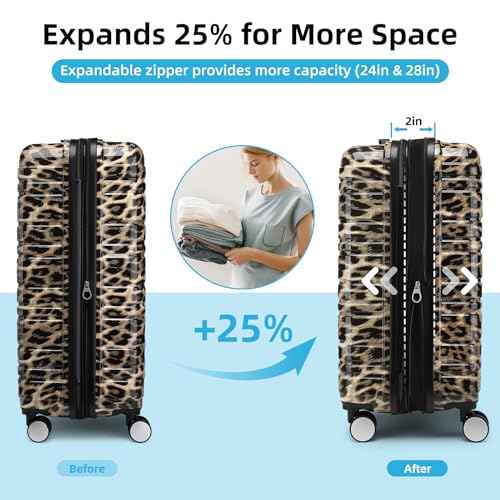 3 Piece Hardside Spinner Luggage Set with TSA Lock M7984