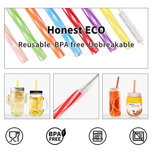 Short Assorted Color Plastic Straws (24 Count, 7.5 in) A4505