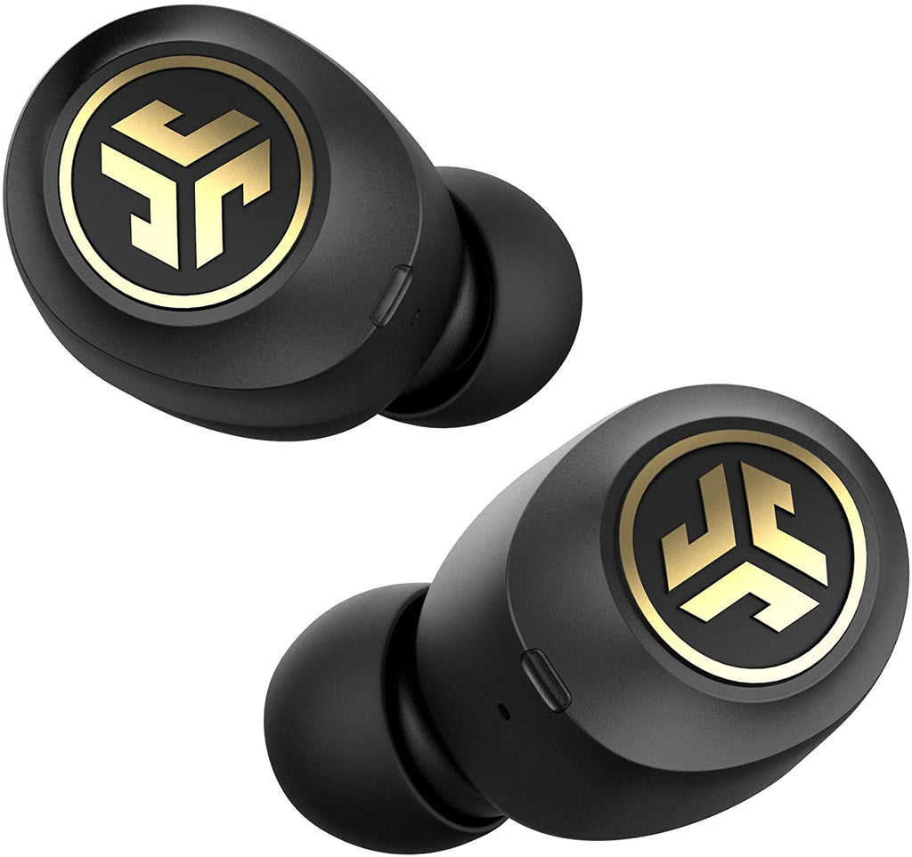 Black & Gold True Wireless Bluetooth Earbuds with Charging Case R90952