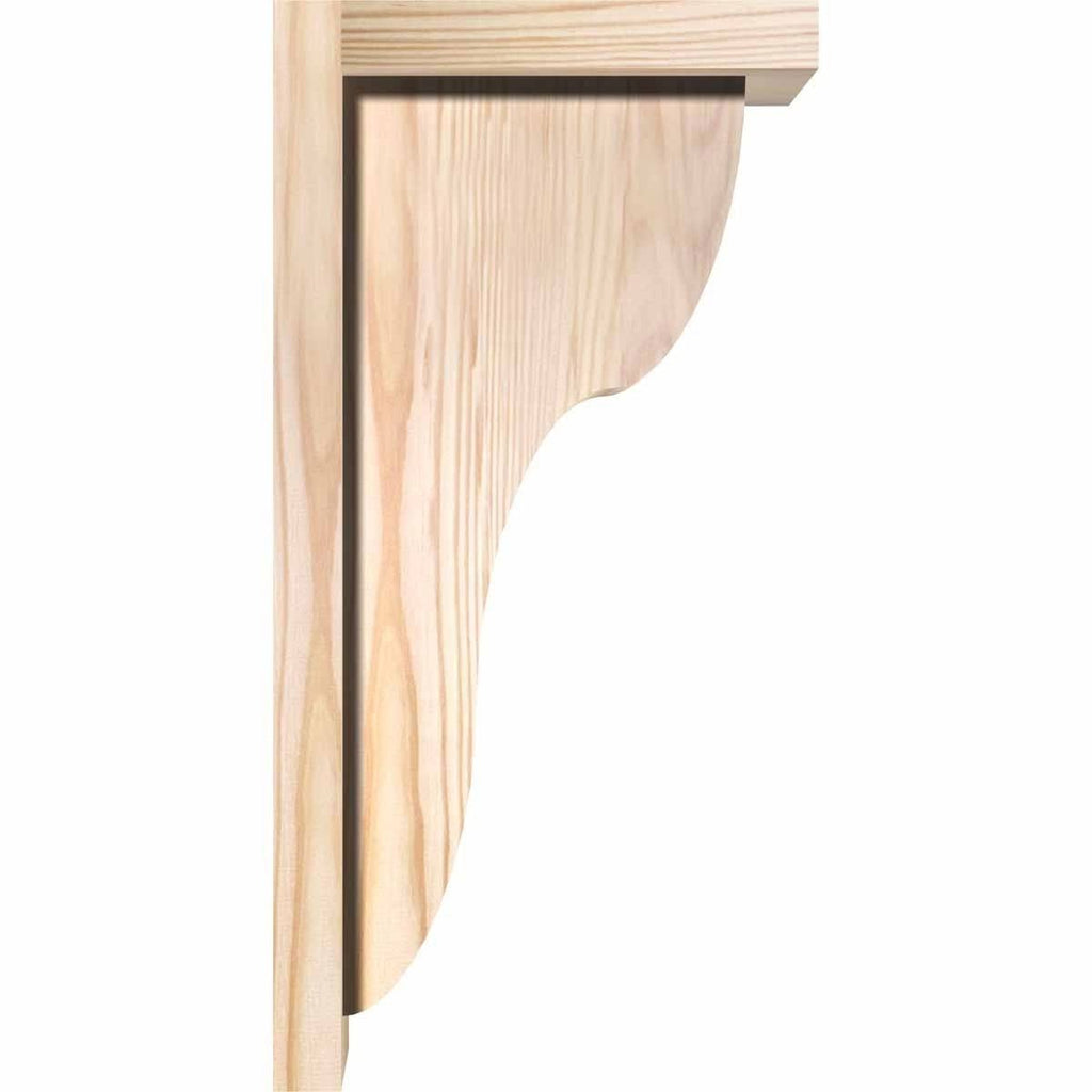 7 1/2x22W x 8x22D x 8x22H Smooth Corbel with Backplate Q30245