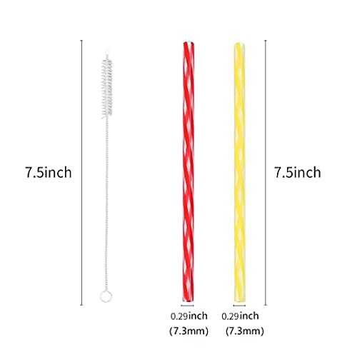 Short Assorted Color Plastic Straws (24 Count, 7.5 in) A4505