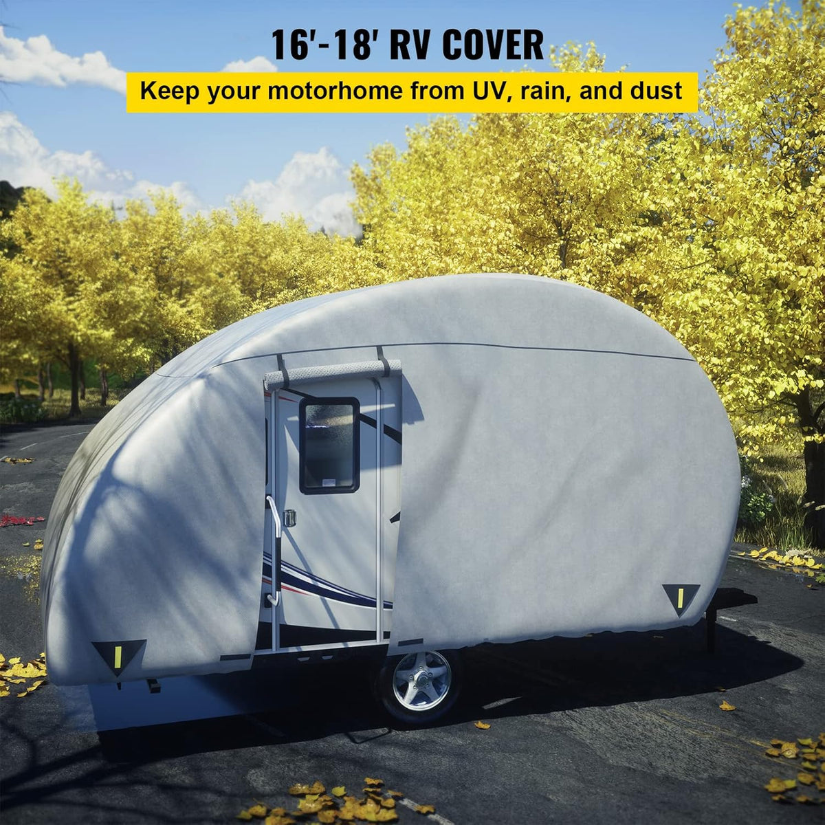 16' - 18' Waterproof Non-Woven Teardrop Trailer Cover T406