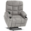 Navy Blue Fabric Power Lift Recliner Chair Y46739