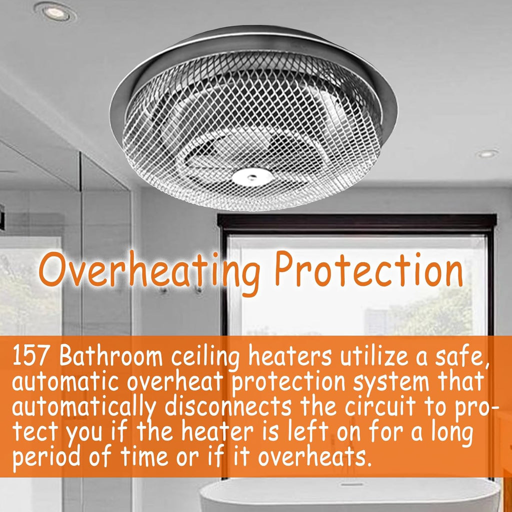 Bathroom Ceiling Heater, 1250W Instant Heat U7600