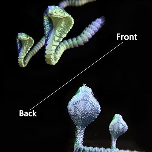3D Printed Articulated Cobra Fidget Toy (Blue&Green 24in) A549