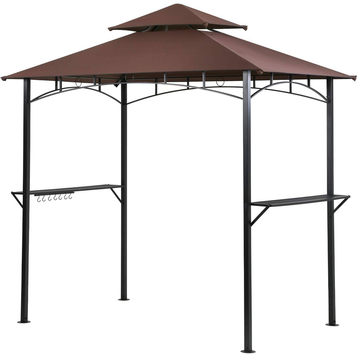 Brown BBQ Grill Gazebo Barbecue Canopy Tent with Air Vent X3692