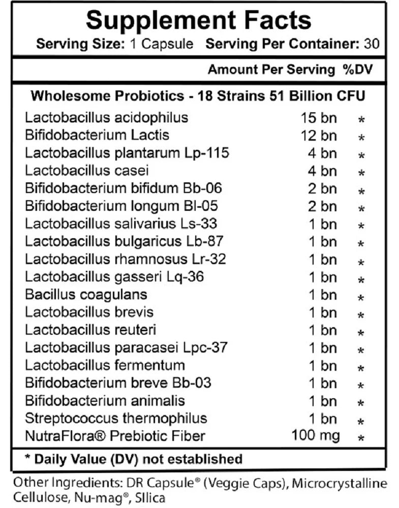 Probiotics 51 Billion CFU 18 Strains X569