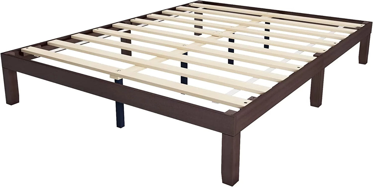 Queen Size Wood Platform Bed Frame with 10 Legs R870720