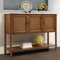 Oak Console Table with Storage O9118