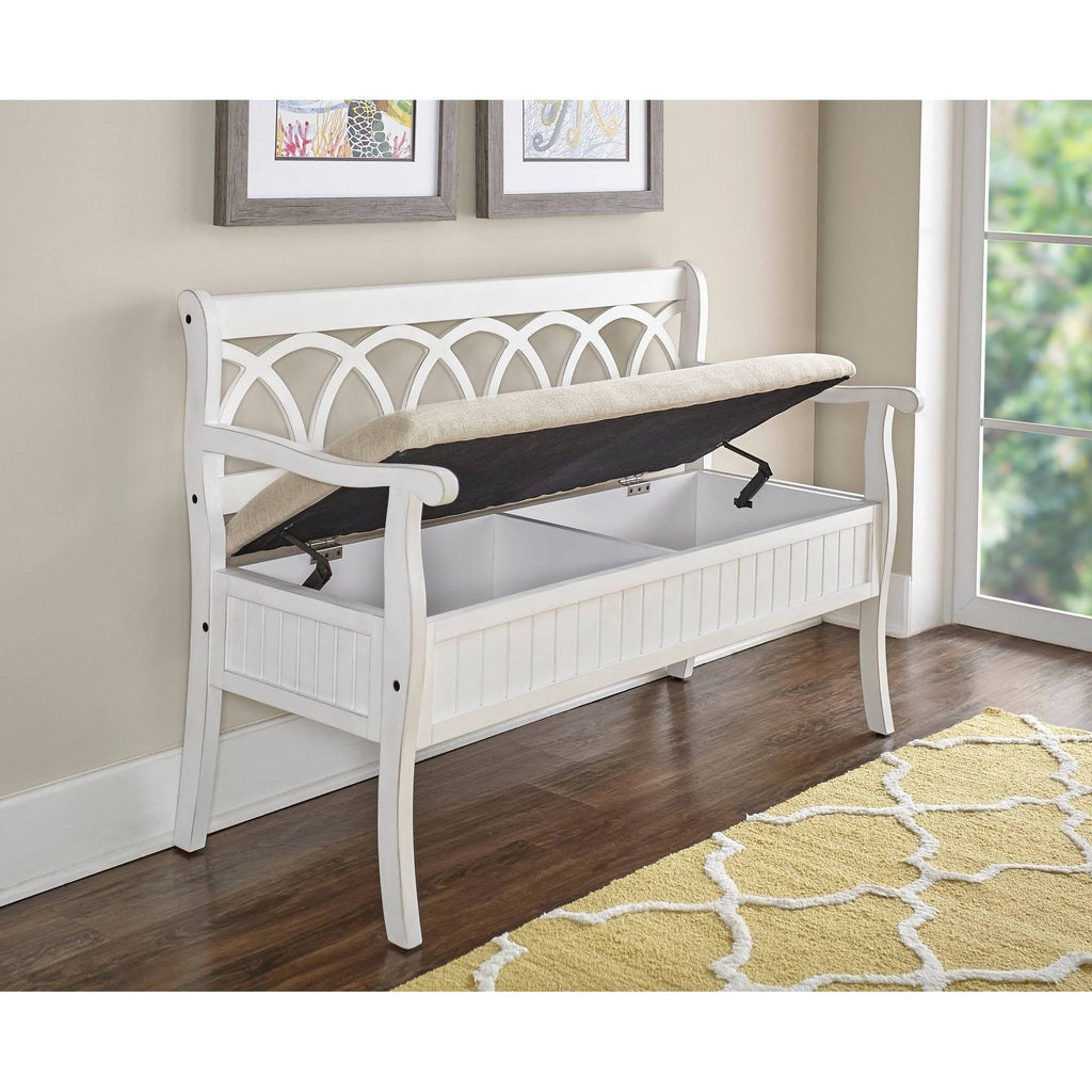 White Storage Bench R800