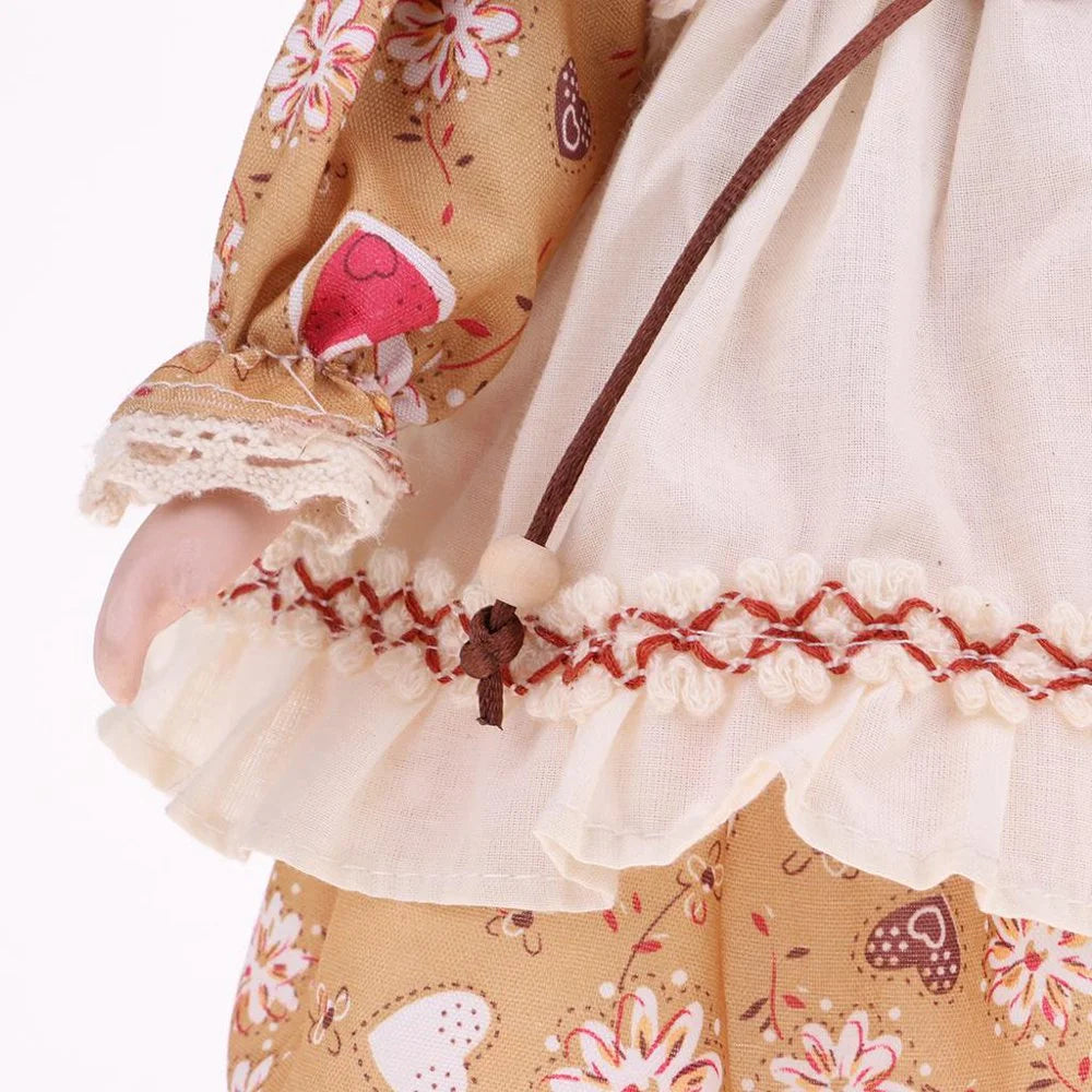 30cm Porcelain Doll Figure with Stand B8049