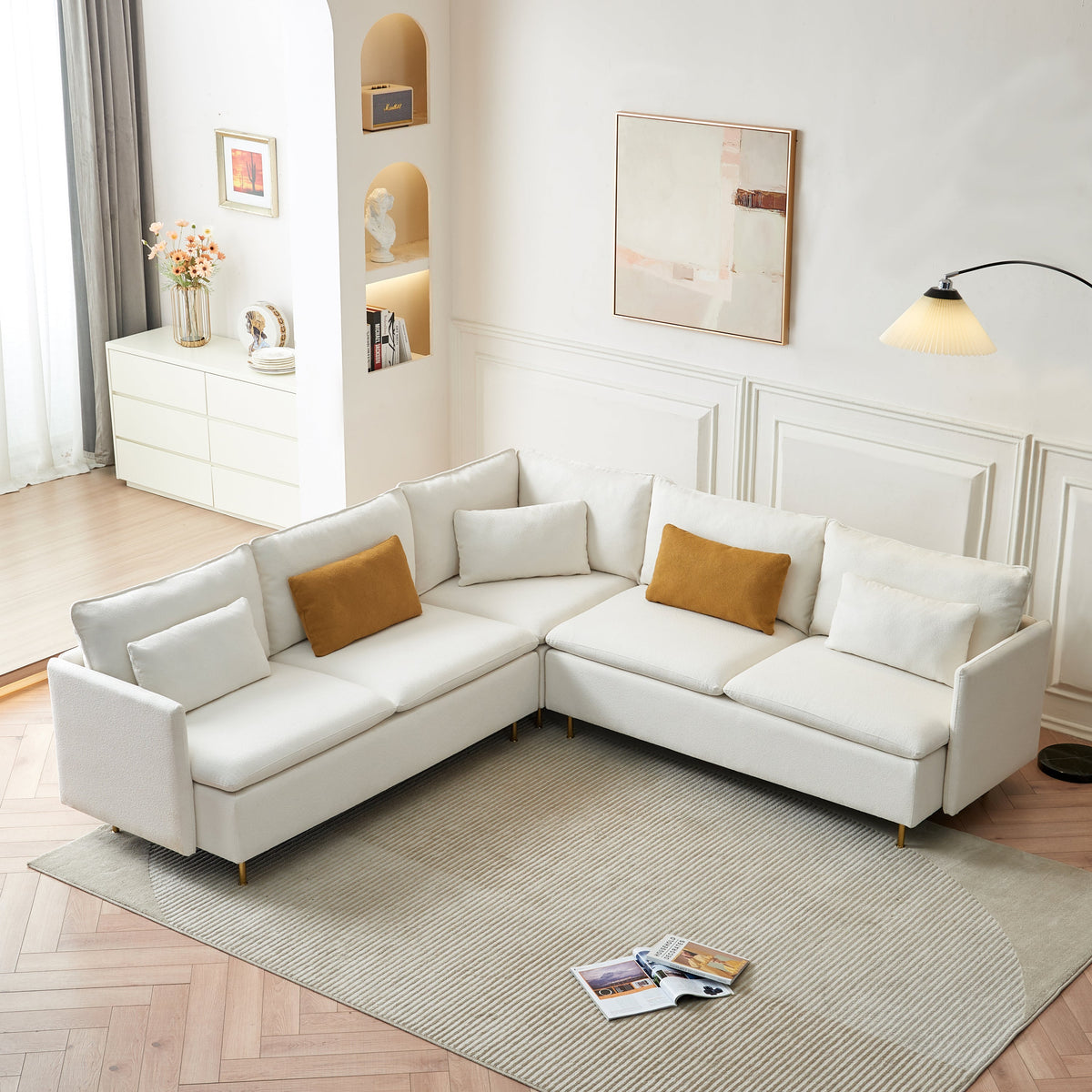 Beige Sectional Sofa M18544