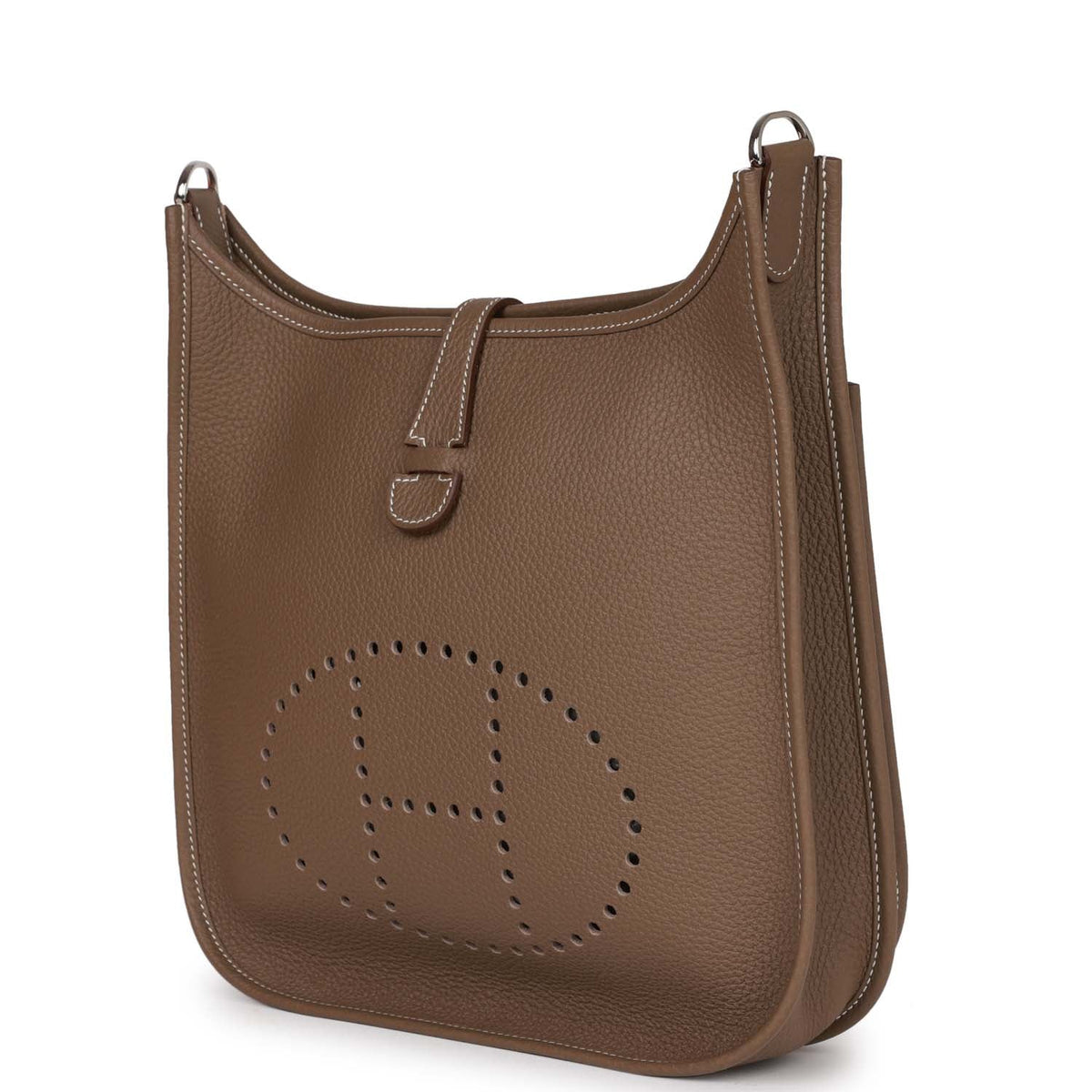 Pre-owned Etoupe Clemence Leather Bag F8926