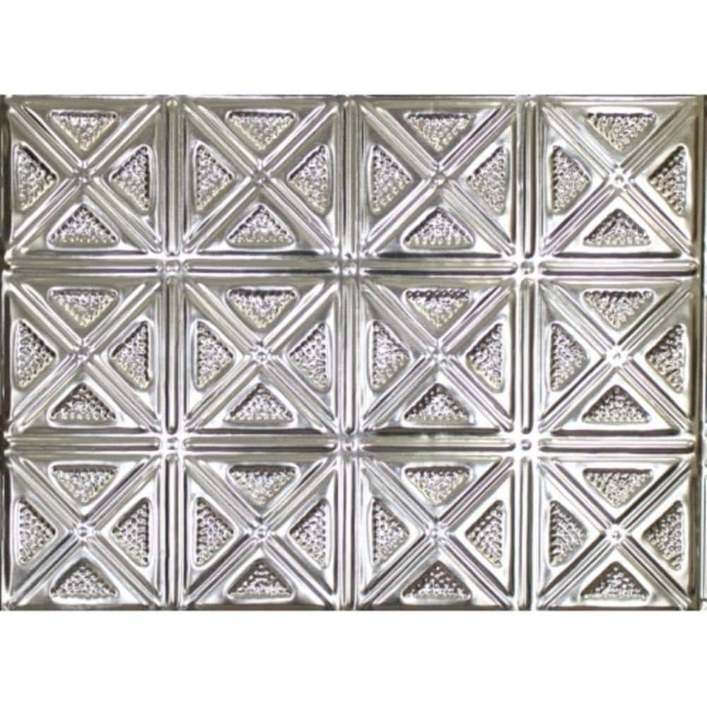 18-in x 24-in 5-Pack Stainless/Clear Coated Metal Surface-Mount Panel Ceiling Tiles U118230