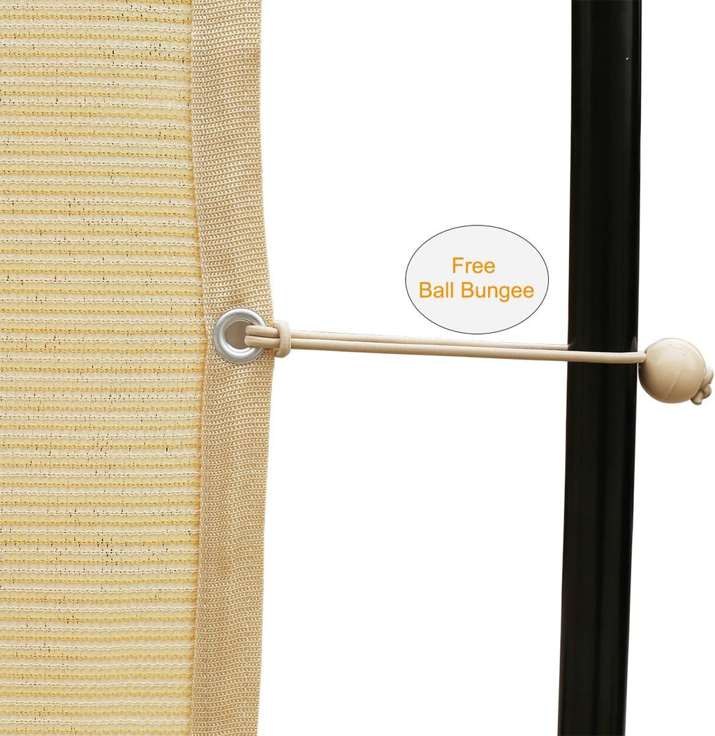 90% Shade Cloth with Grommets 12' x 20' Wheat R8822