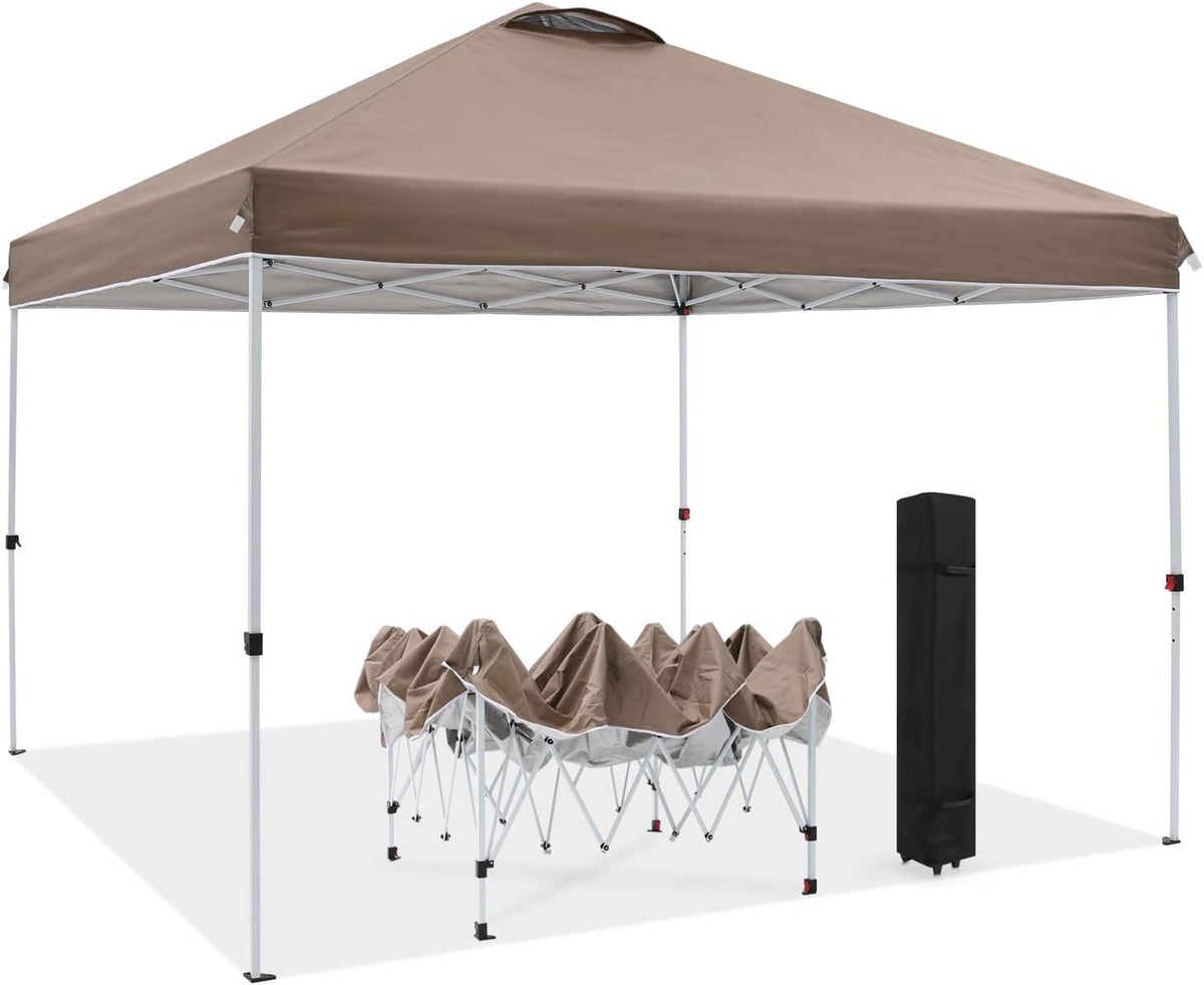 10X10FT Pop Up Canopy Tent with Wheeled Bag D756