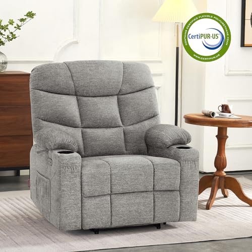 Navy Blue Fabric Power Lift Recliner Chair Y46739