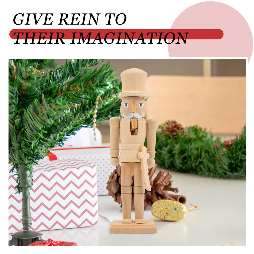 Black Unfinished Peg Dolls Nutcracker Decor R358688