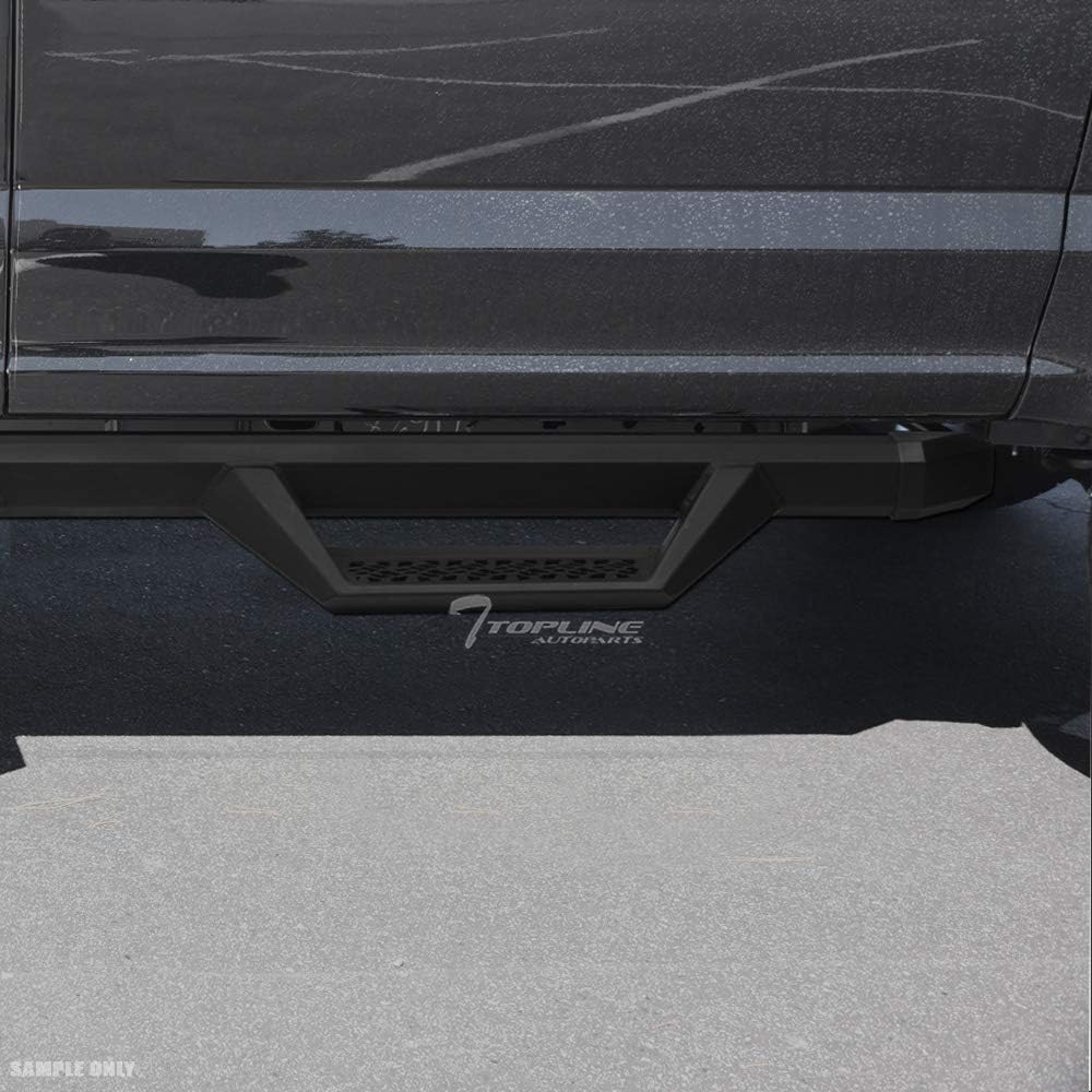 Matte Black Aluminum Hoop Drop Step Side Nerf Bars Running Boards R6624