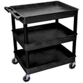 Black Three Shelves Tub Utility Cart P6835