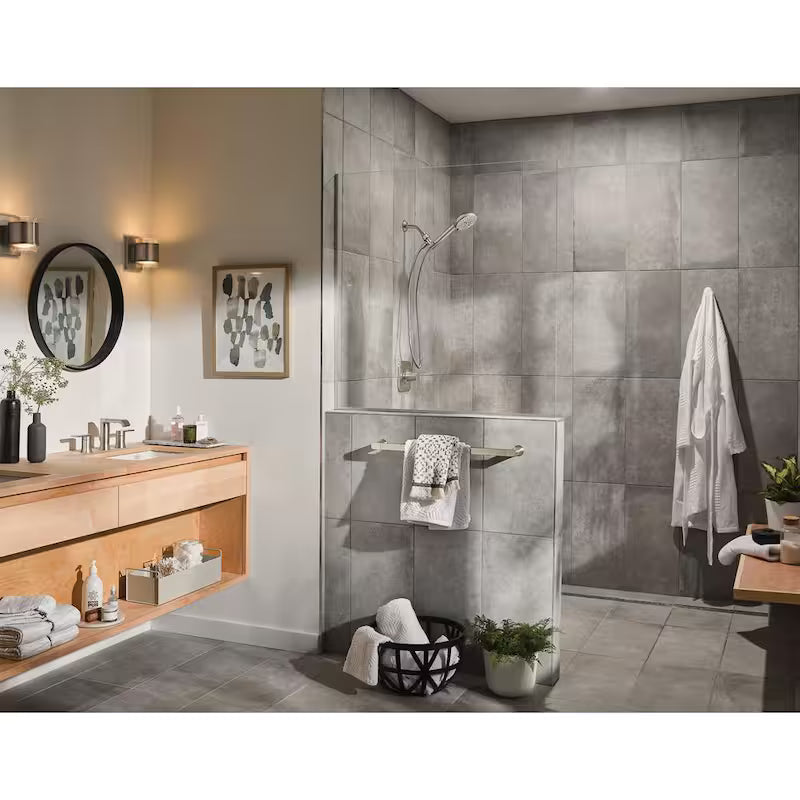 8 in. Widespread Double Handle Bathroom Faucet Brushed Nickel Q9872
