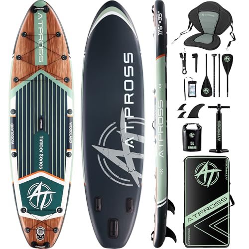 11'6"x35" Inflatable Stand Up Paddle Board 450LBS Weight Capacity Non-Slip Deck C820109
