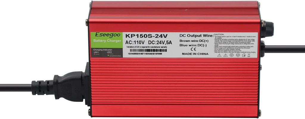 24V 5A Battery Charger with 3-Pin XLR Connector Pack of 2 V6733