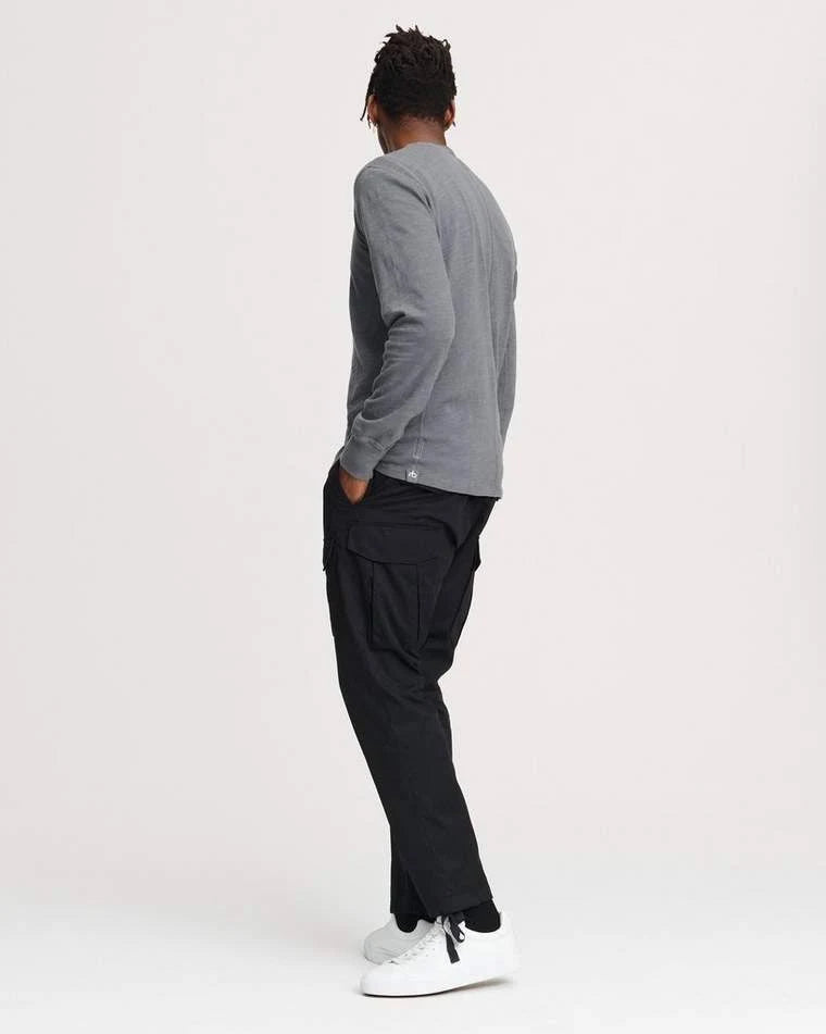 Grey Cotton Henley A6540