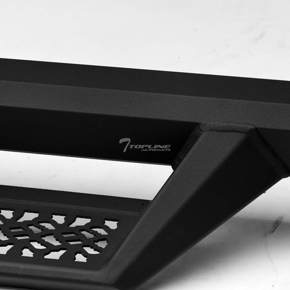 Matte Black Aluminum Hoop Drop Step Side Nerf Bars Running Boards R6624