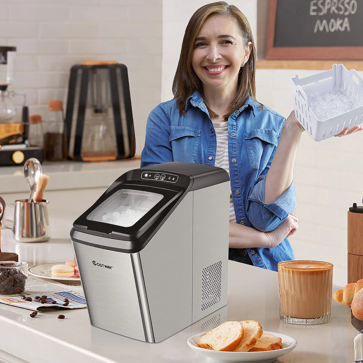 Countertop Nugget Ice Maker 29lb/Day Self-Cleaning U84240