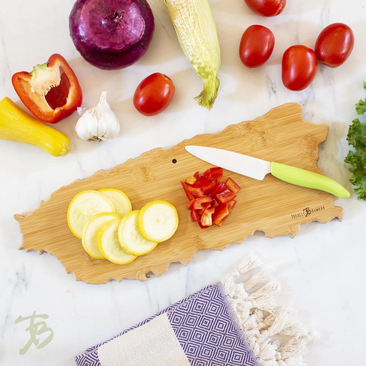 Puerto Rico Shaped Serving and Cutting Board H78998