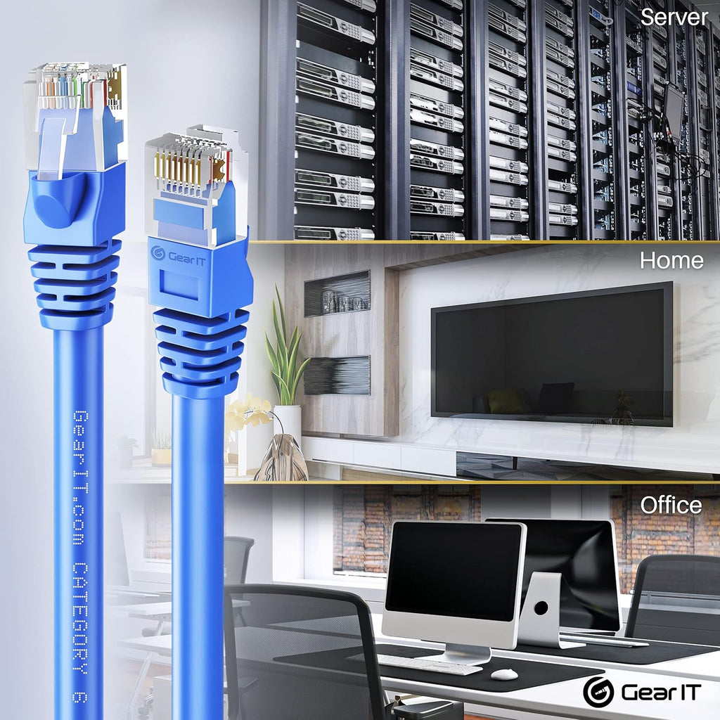 Cat6 Ethernet Cable 1 ft (50-Pack) Blue R966
