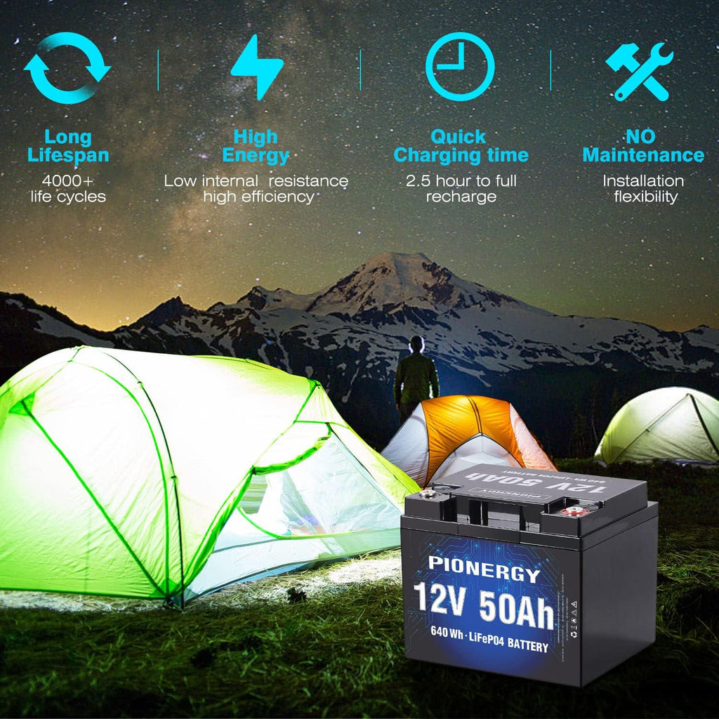 12V 50Ah LiFePO4 Battery with Built-In BMS H880