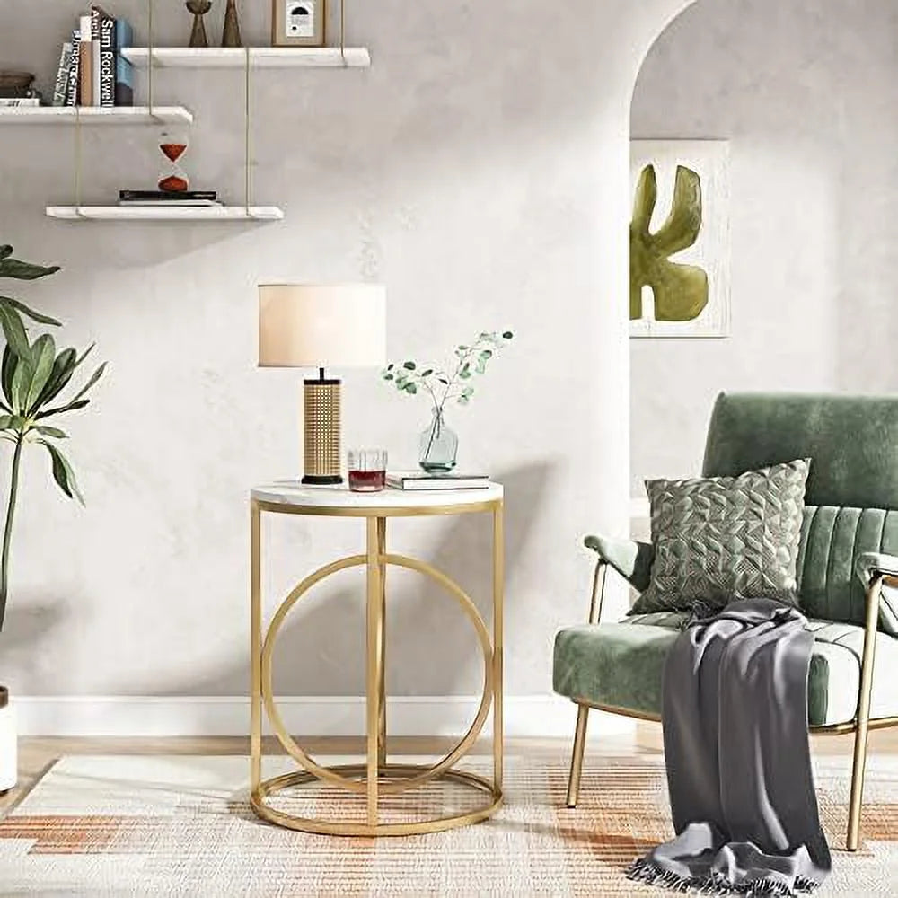 Round End Table Set of Two with Wood Top P650